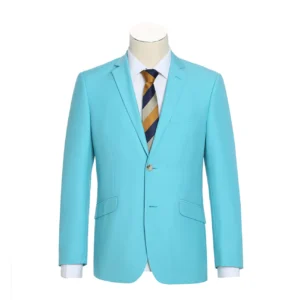 Light Turquoise | Single-breasted | Notch Lapel | Slim Fit Suit