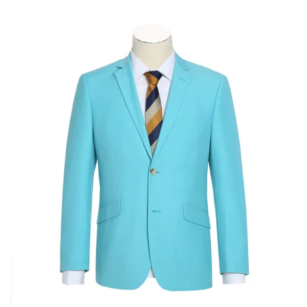 Light Turquoise | Single-breasted | Notch Lapel | Slim Fit Suit