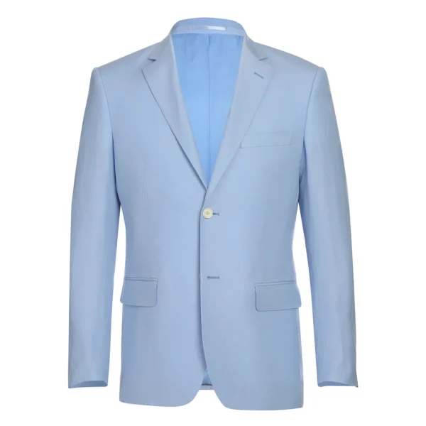 Pastel Blue | Notch Lapel | Slim Fit Suit - Image 2