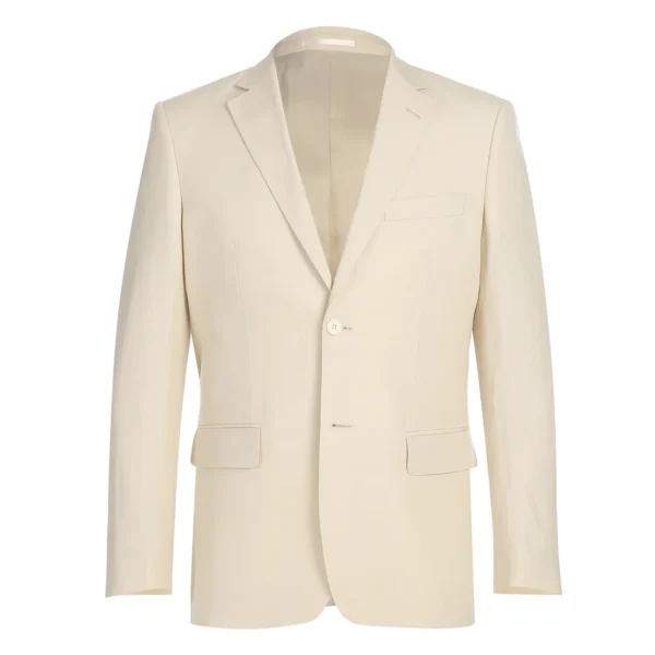 Beige | Slim Fit | Notch Lapel | Linen Suit - Image 2