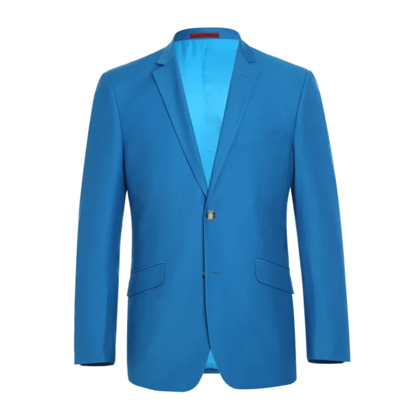 Turquoise | Single-breasted | Notch Lapel | Slim Fit Suit - Image 2