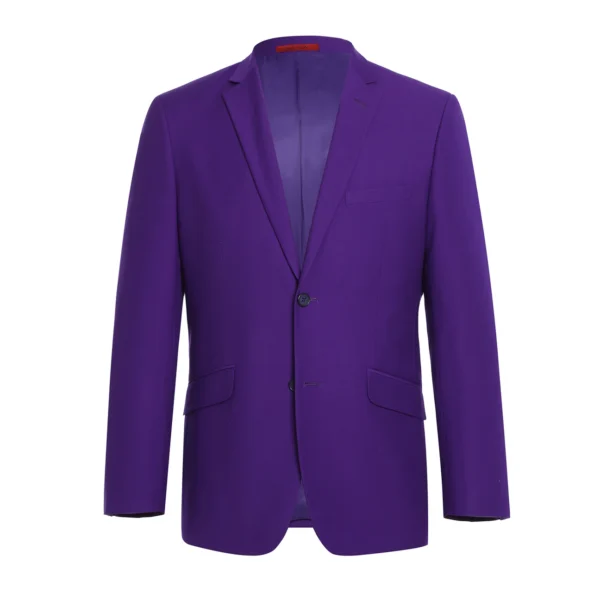 Purple | Single-breasted | Notch Lapel | Slim Fit Suit - Image 2