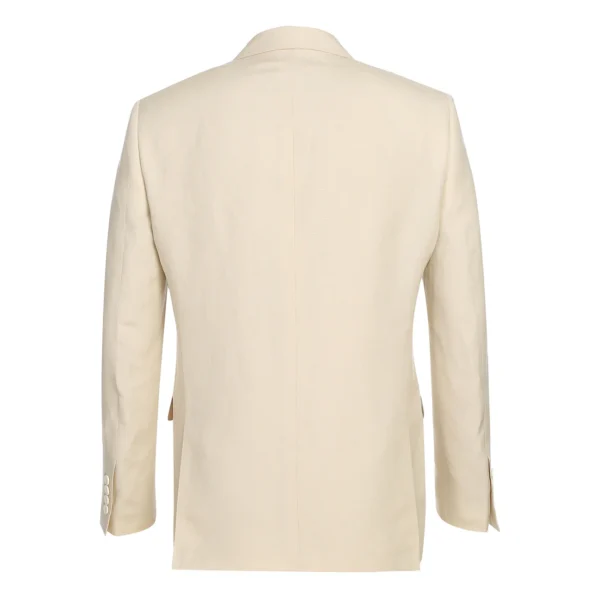 Beige | Slim Fit | Notch Lapel | Linen Suit - Image 3