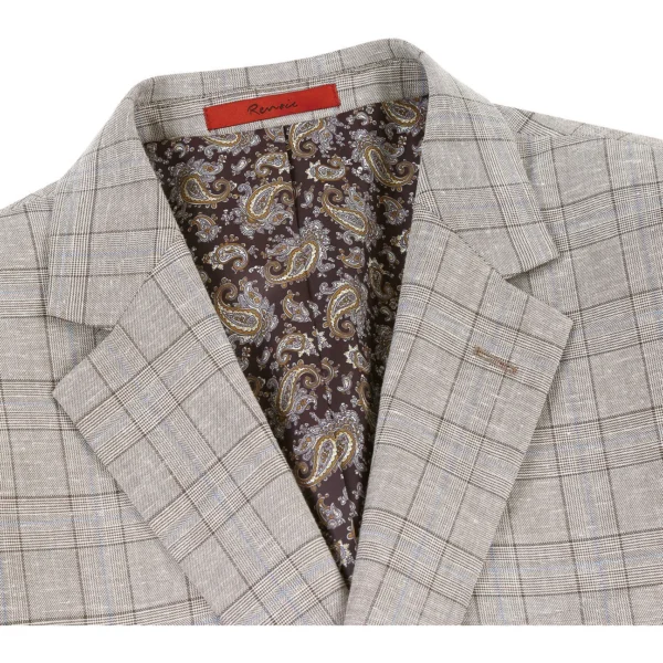 Mocha | Plaid | Notch Lapel | Slim Fit Suit - Image 3