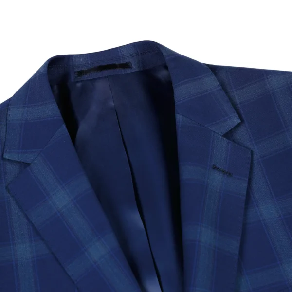 Navy | Sage | Plaid | Notch Lapel | Modern Fit Suit - Image 3