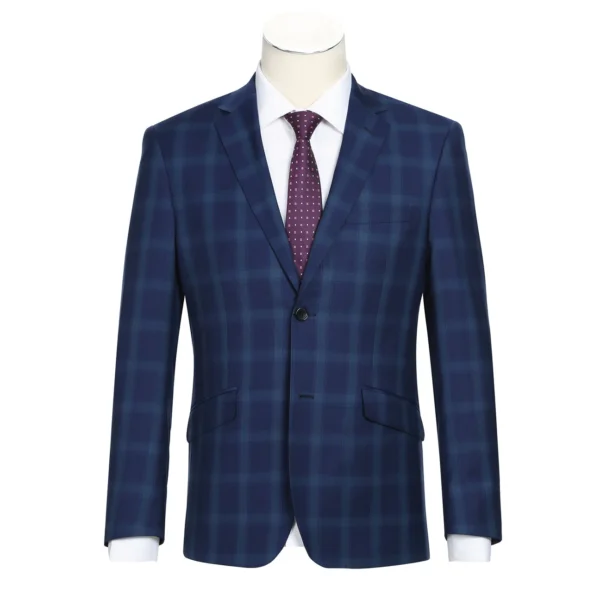 Navy | Sage | Plaid | Notch Lapel | Modern Fit Suit
