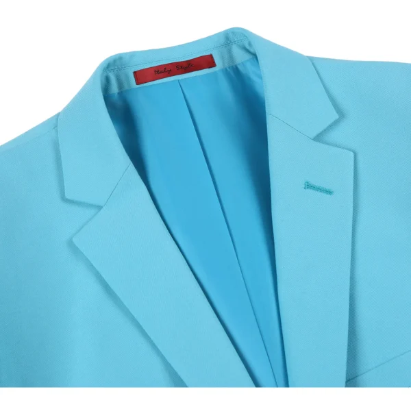 Light Turquoise | Single-breasted | Notch Lapel | Slim Fit Suit - Image 4
