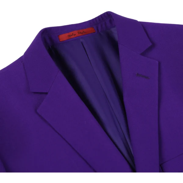Purple | Single-breasted | Notch Lapel | Slim Fit Suit - Image 4