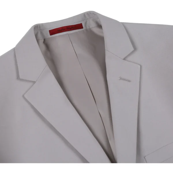 Beige | Single-breasted | Notch Lapel Suit - Image 4