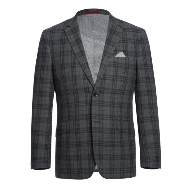Shades of Grey | Plaid | Notch Lapel | Slim Fit Suit - Image 2