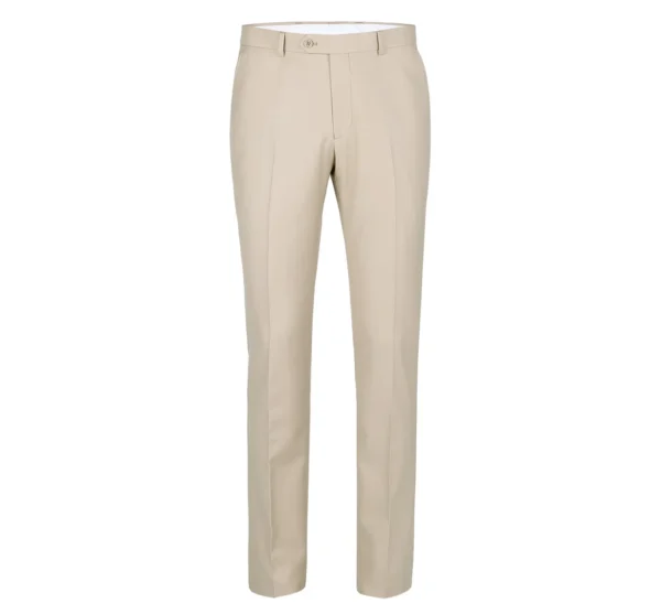 Beige | Flat Front | Dress Pants