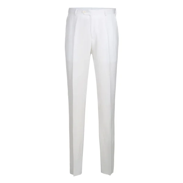 Off White | Linen | Notch Lapel | Slim Fit Suit - Image 5