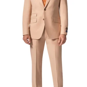 Peach | Wool | Hand-Tailored | Peak Lapel | Ticket Pocket | Modern Fit Suit