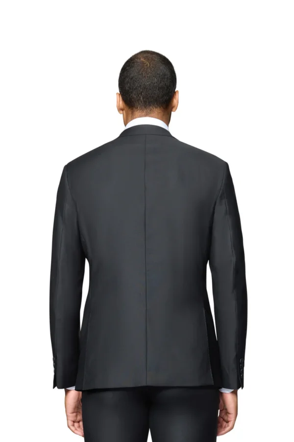 Black | Wool | Notch Lapel | Modern Fit Suit - Image 2