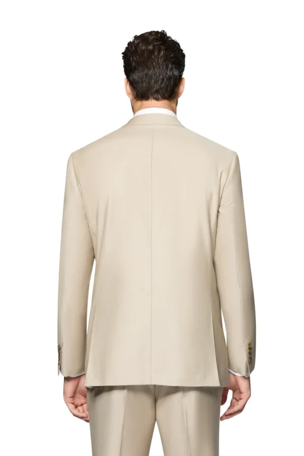 Solid Tan | Wool | Notch Lapel | Slim Fit Suit - Image 2