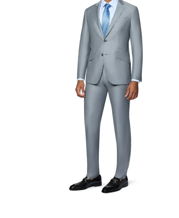 Silver Gray | Wool | Notch Lapel | Modern Fit Suit - Image 3