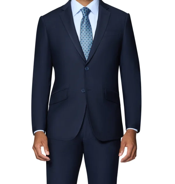 Solid Navy | Wool | Notch Lapel | Modern Fit Suit