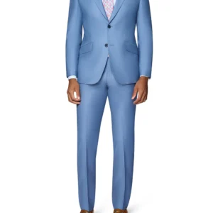 Maya Blue | Wool | Notch Lapel | Slim Fit Suit
