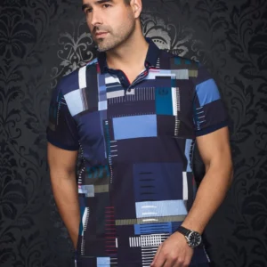 Navy | Print | Polo