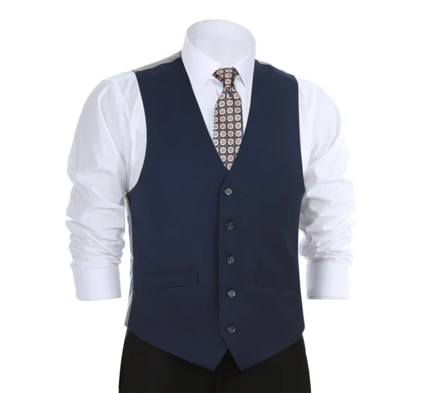 Navy 5 Button Vest