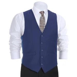Indigo 5 Button Vest