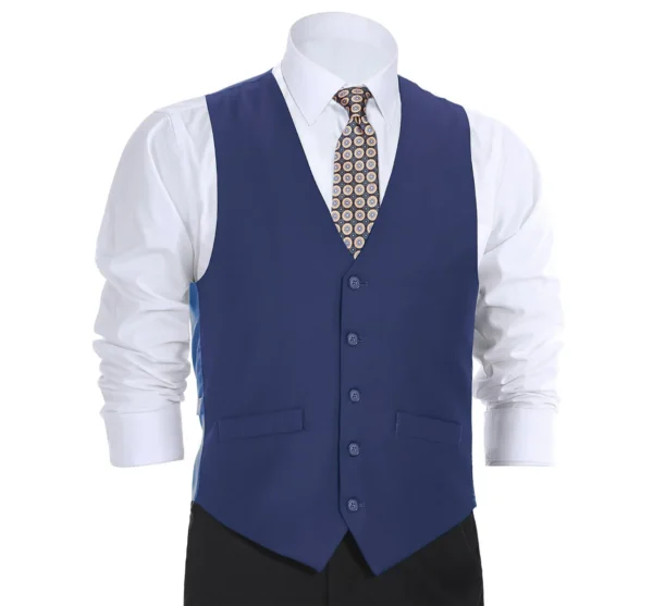 Indigo 5 Button Vest