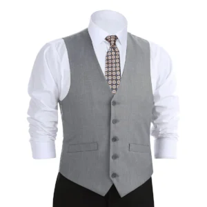 Gray 5 Button Vest