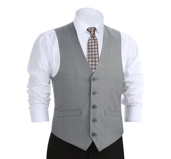 Gray 5 Button Vest