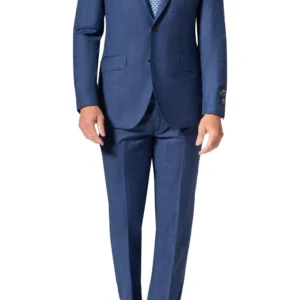 2 Button | Teal Blue | Plaid | Notch Lapel | Slim Fit Suit