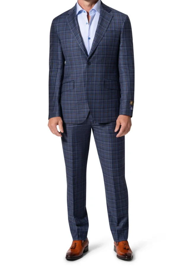 Navy | Grey | Tan | Plaid | Notch Lapel | Slim Fit Suit