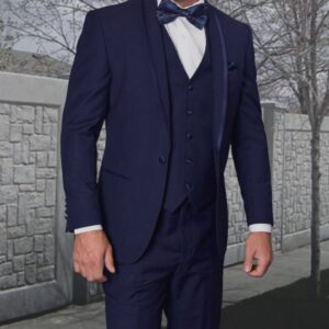 3 Piece | Navy Blue | Shawl Lapel | Slim Fit Tuxedo