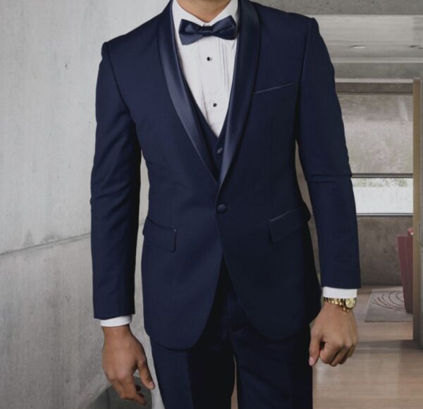 3 Piece | Midnight Navy | Shawl Lapel | Slim Fit Tuxedo