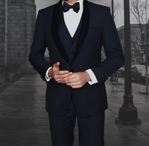 3 Piece | Black | Shawl Lapel | Slim Fit Tuxedo