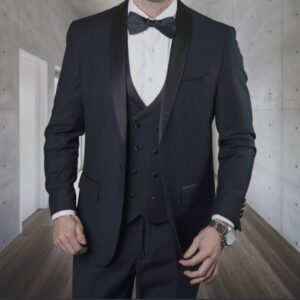3 Piece | Charcoal Grey | Shawl Lapel | Slim Fit Tuxedo