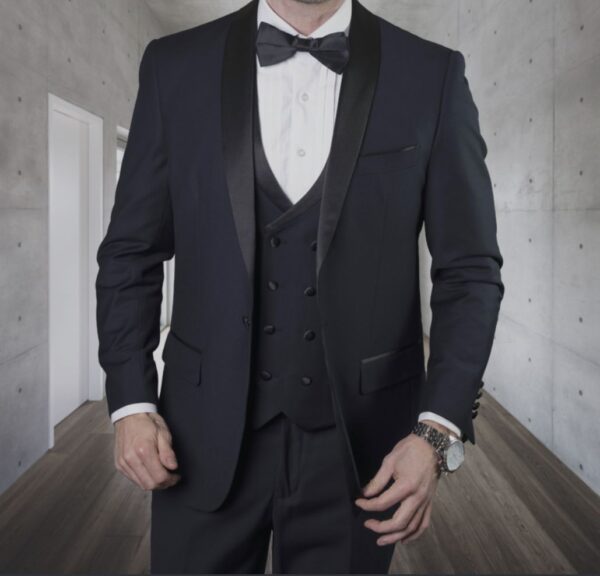 3 Piece | Charcoal Grey | Shawl Lapel | Slim Fit Tuxedo