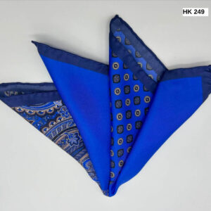 Royal Blue | Navy | Print | Silk Pocket Square
