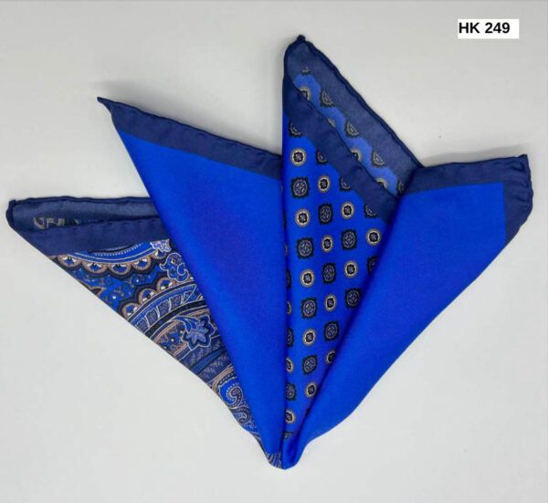 Royal Blue | Navy | Print | Silk Pocket Square