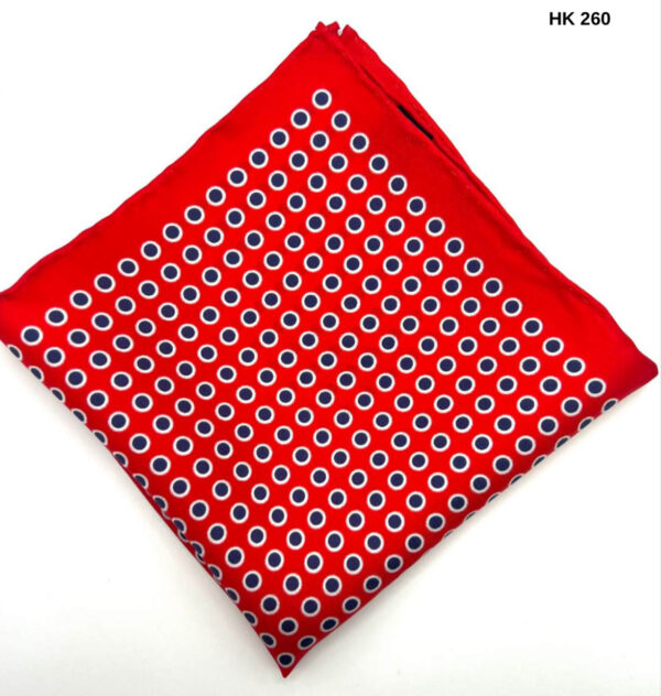 Red | Black | Polka Dot | Silk Pocket Square