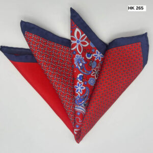 Red | Navy | Sky Blue | Print | Silk Pocket Square