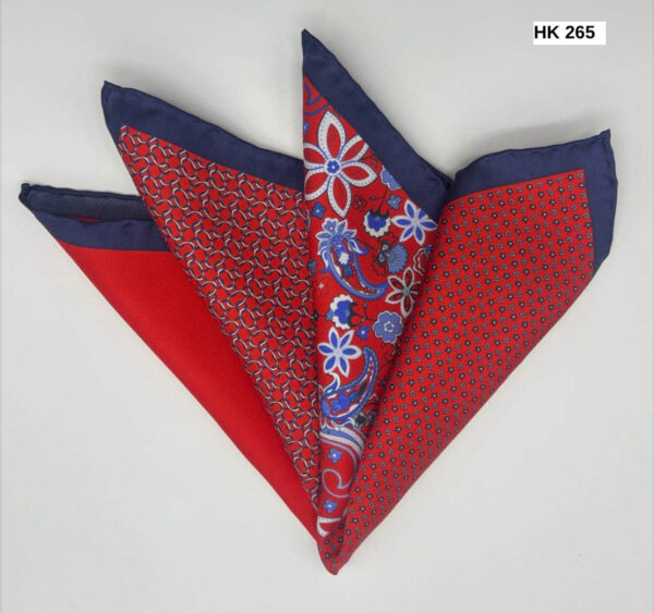 Red | Navy | Sky Blue | Print | Silk Pocket Square