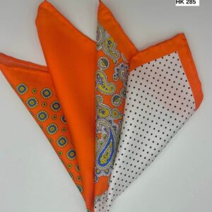 Orange | Print | Silk Pocket Square