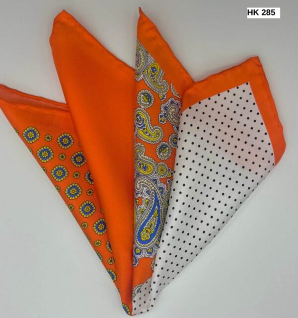 Orange | Print | Silk Pocket Square