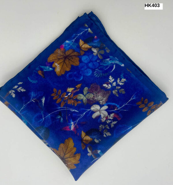 Dark Blue | Print | Silk Pocket Square