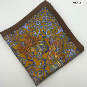Copper Print Silk Pocket Square
