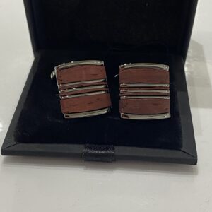 Rust and Pewter Cufflink