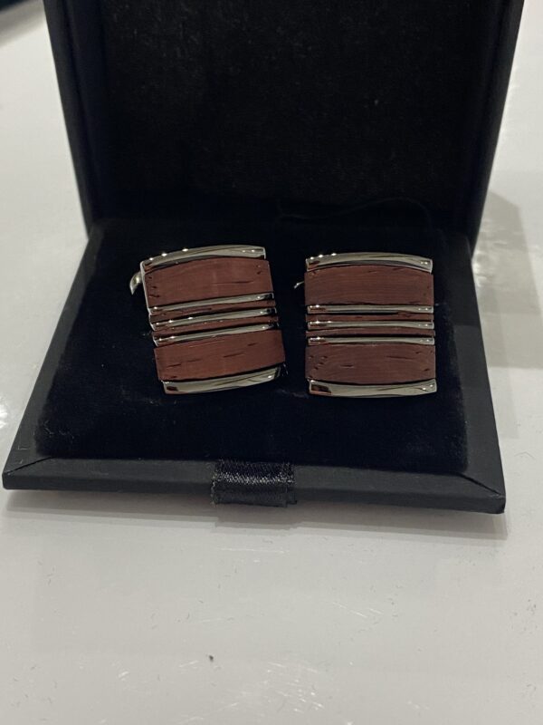 Rust and Pewter Cufflink
