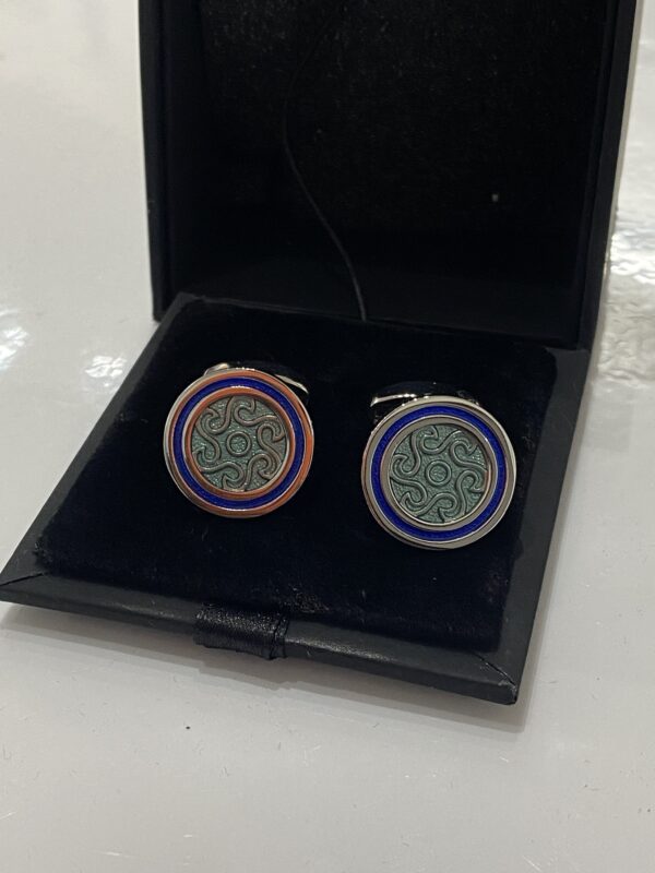 Jade | Sapphire and Silver Cufflink