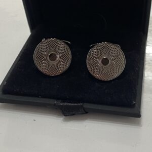 Round Pewter Cufflink