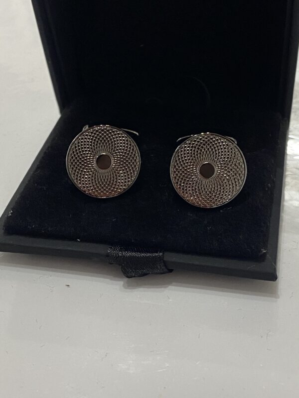 Round Pewter Cufflink