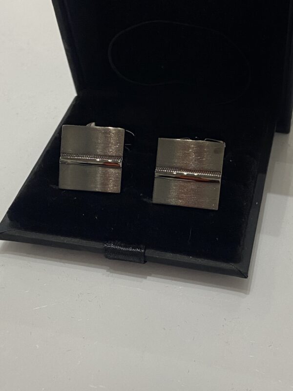 Square Shaped Pewter Cufflink